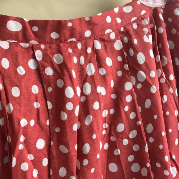 Forever 21 Coral Polka Dot Circle Skirt - Picture 3 of 8